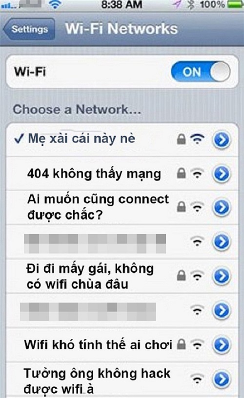Tên Wifi hay chất, độc đáo, bá đạo nhất Việt Nam